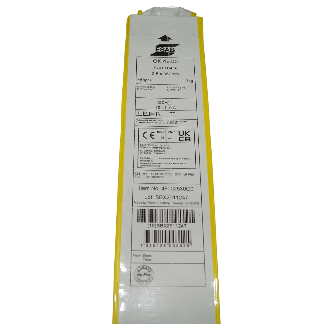 Stabelektrode ESAB OK 48.00 | Unlegiert | Stabelektroden | Zusatzwerkstoffe | Schweißtechnik Shop Stabelektrode ESAB OK 48.00 | Unlegiert | Stabelektroden | Zusatzwerkstoffe | Schweißtechnik Shop